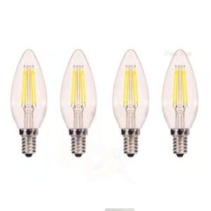 Satco Lighting S29877 Single 4.5 Watt B10 Candelabra (E12) LED Bulb (4PK)